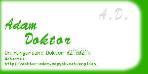 adam doktor business card